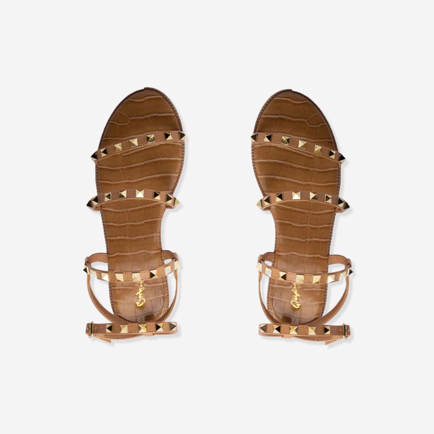 Qupid - Women's Studded Strappy Sandals