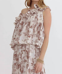 Entro - Petal Whisper One-shoulder Top