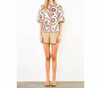 Thml - Floral Short Sleeve Blouse