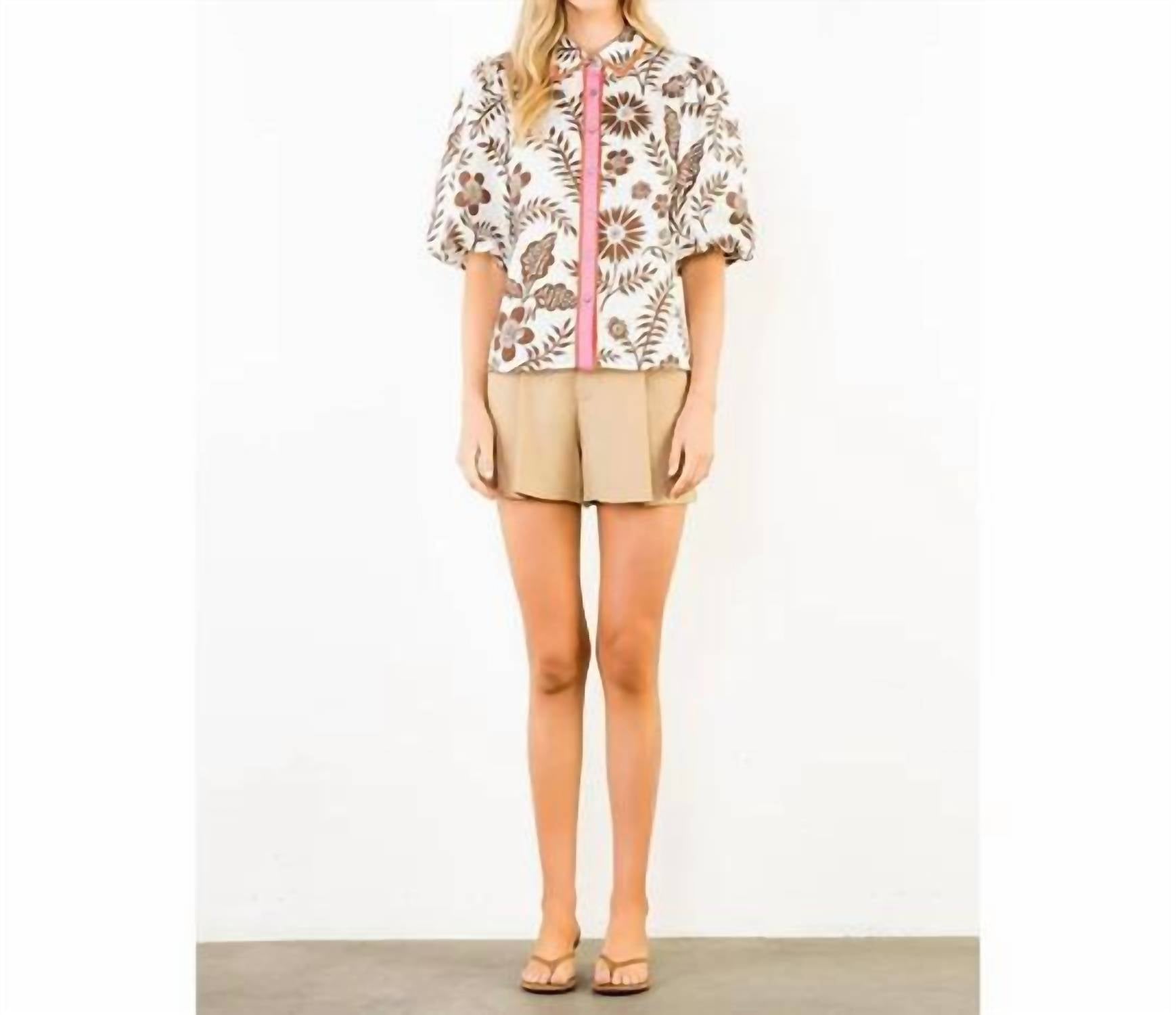 Thml - Floral Short Sleeve Blouse