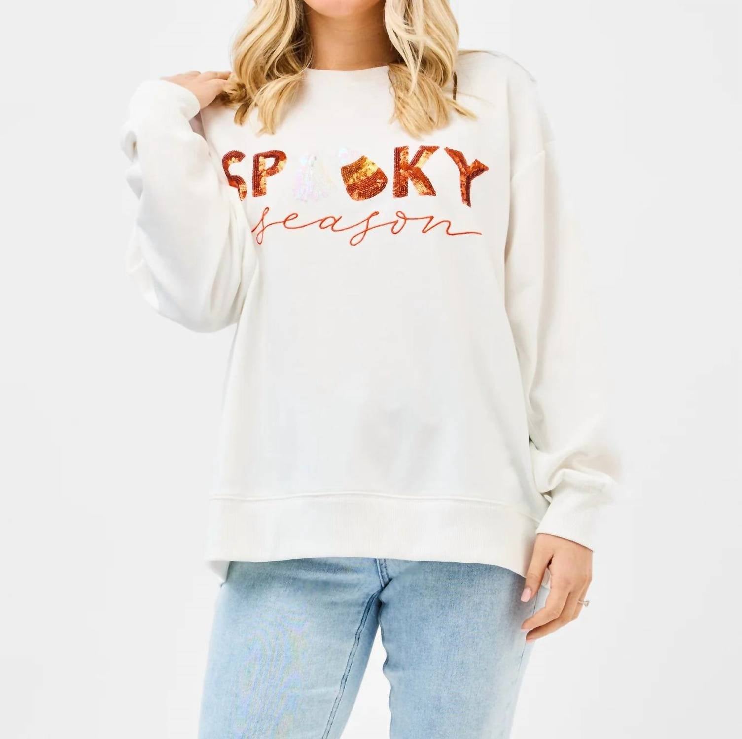 Mary Square - Spooky Season Sequin Pullover