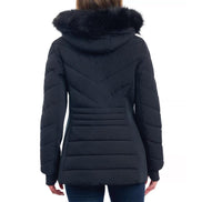 Michael Kors - Women's Chevron Faux Fur Hooded Coat