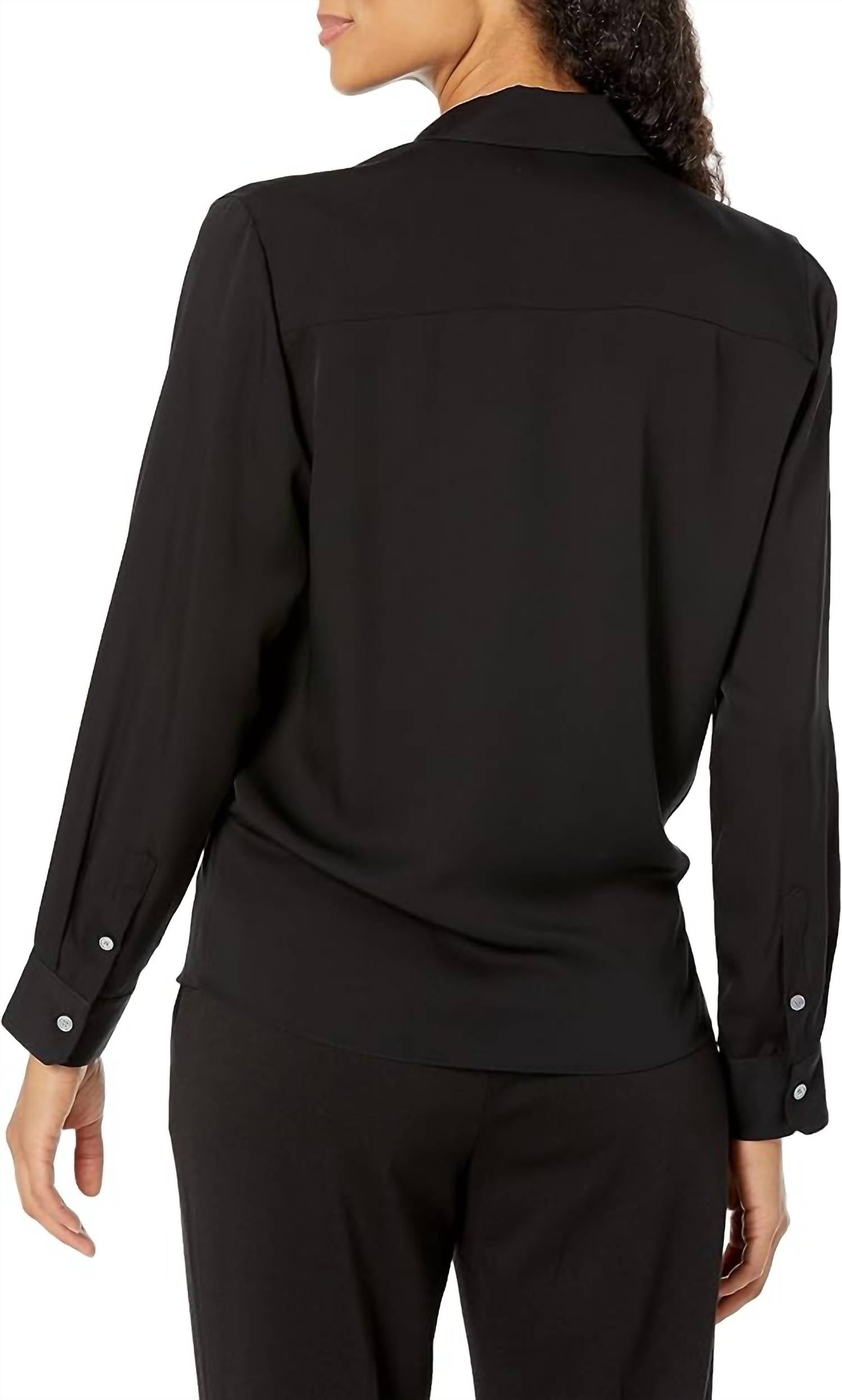 Theory - Long Sleeve Wrap Blouse