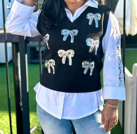 Southern Grace - Bow Sweater Vest