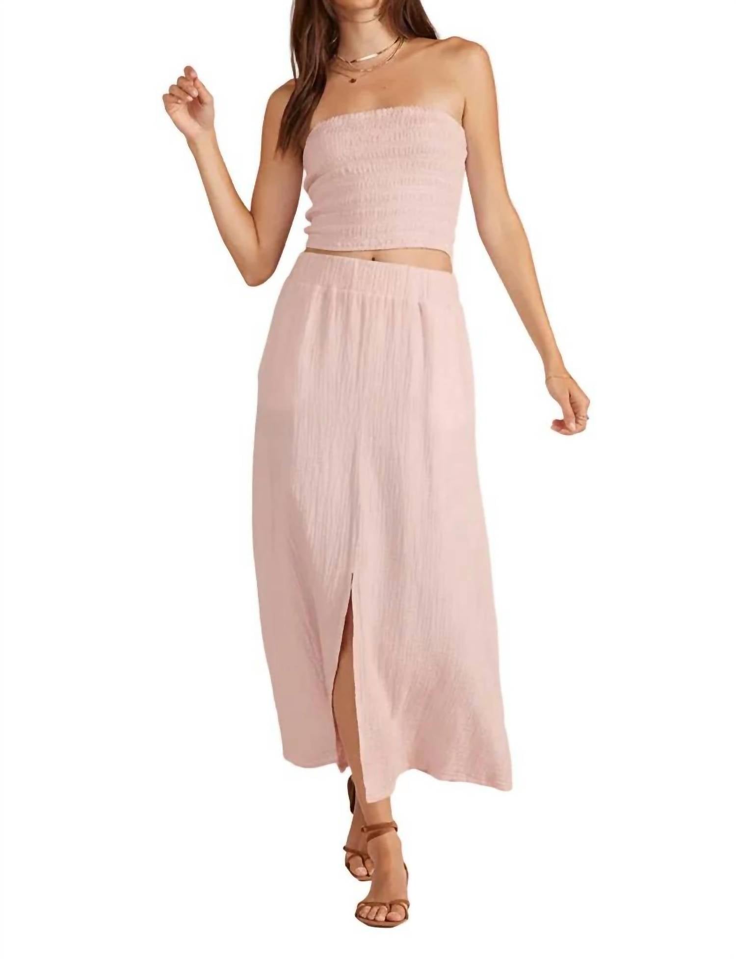 Bobi - Split Front Maxi Skirt