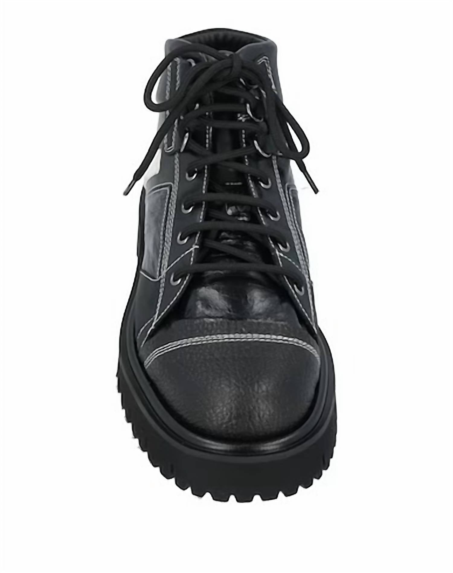 Moschino - Women's Logo-print Leather Boots