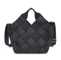 SOL and SELENE Women's Resilience Woven Neoprene Tote in black - women's bag