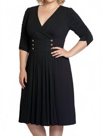 Nue By Shani - Fit & Flare Button Dress