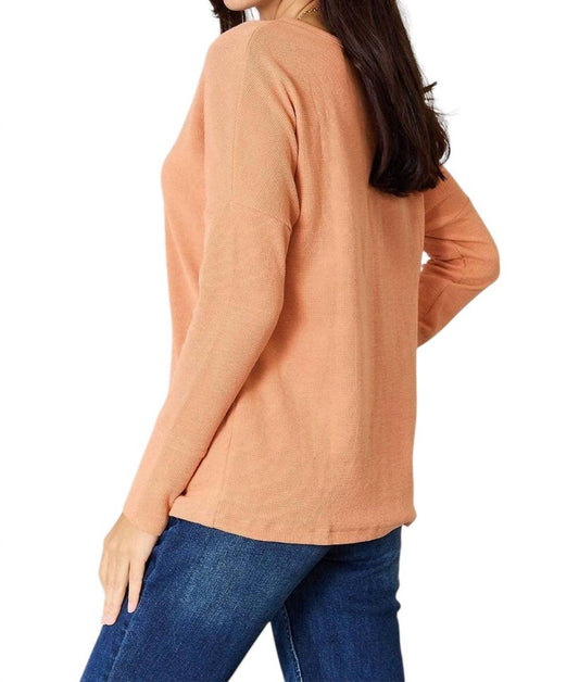 Basic Bae - Sophisticated Comfort Half Button Blouse