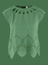 Emily McCarthy Hatti Tank in green - women's blouse - view 4