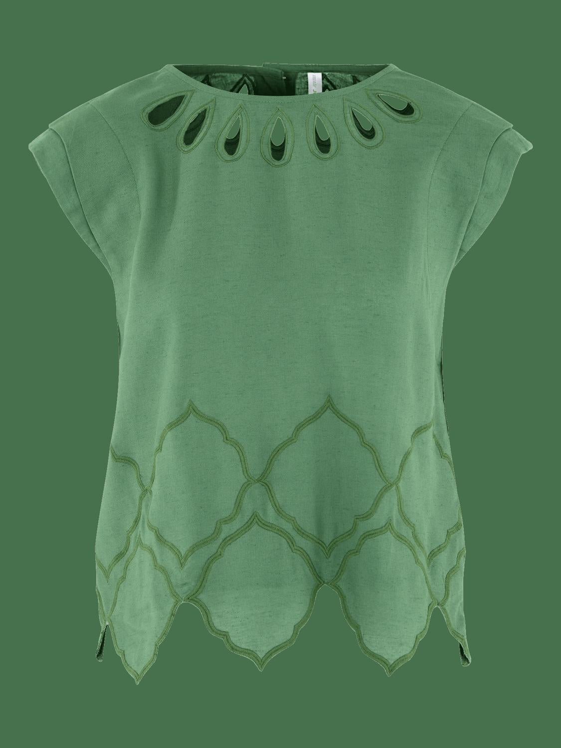 Emily McCarthy Hatti Tank in green - women's blouse - view 4