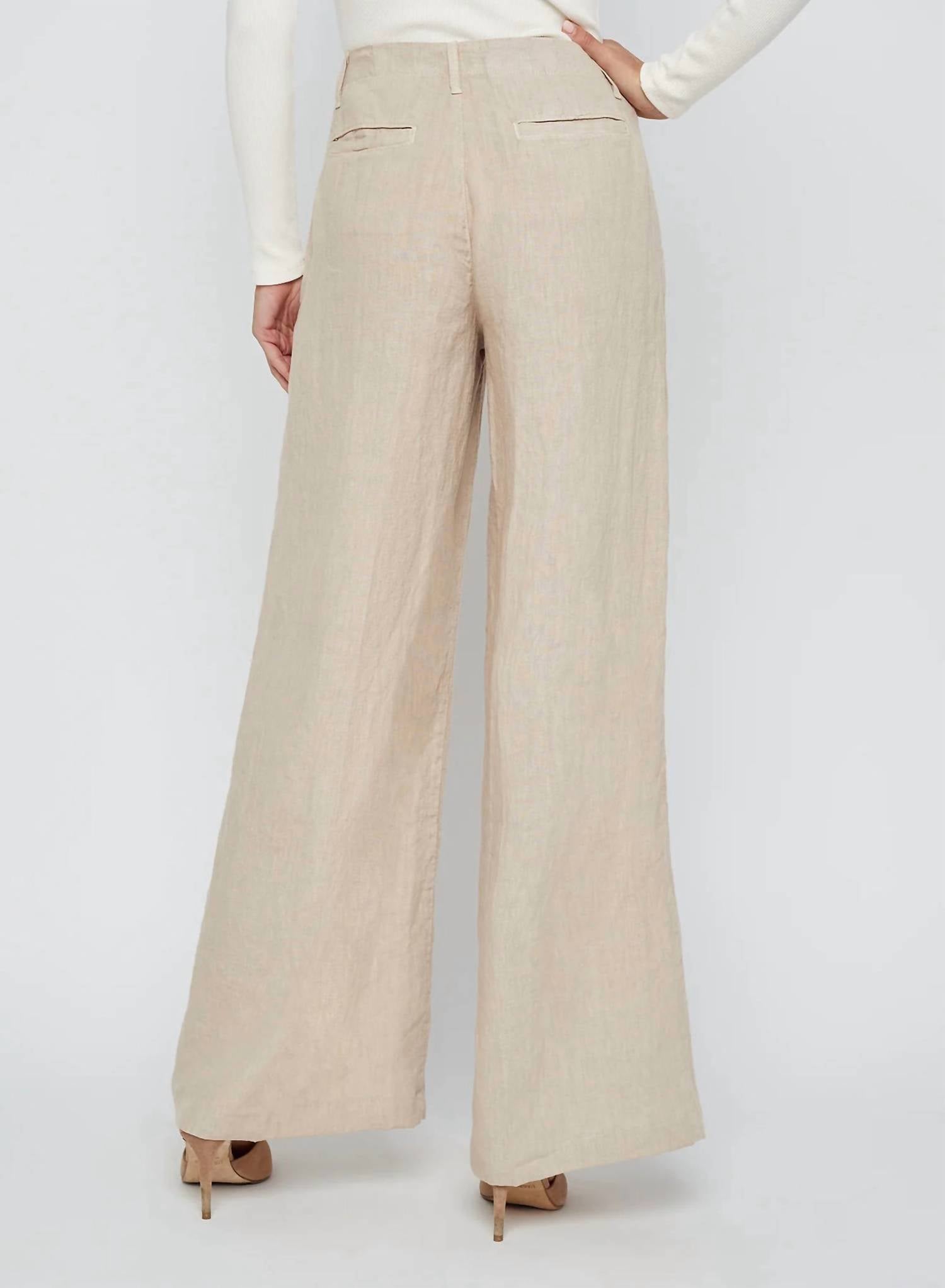 L'Agence Brie High Rise Wide Leg Pants in doeskin - women's pants - alternate view