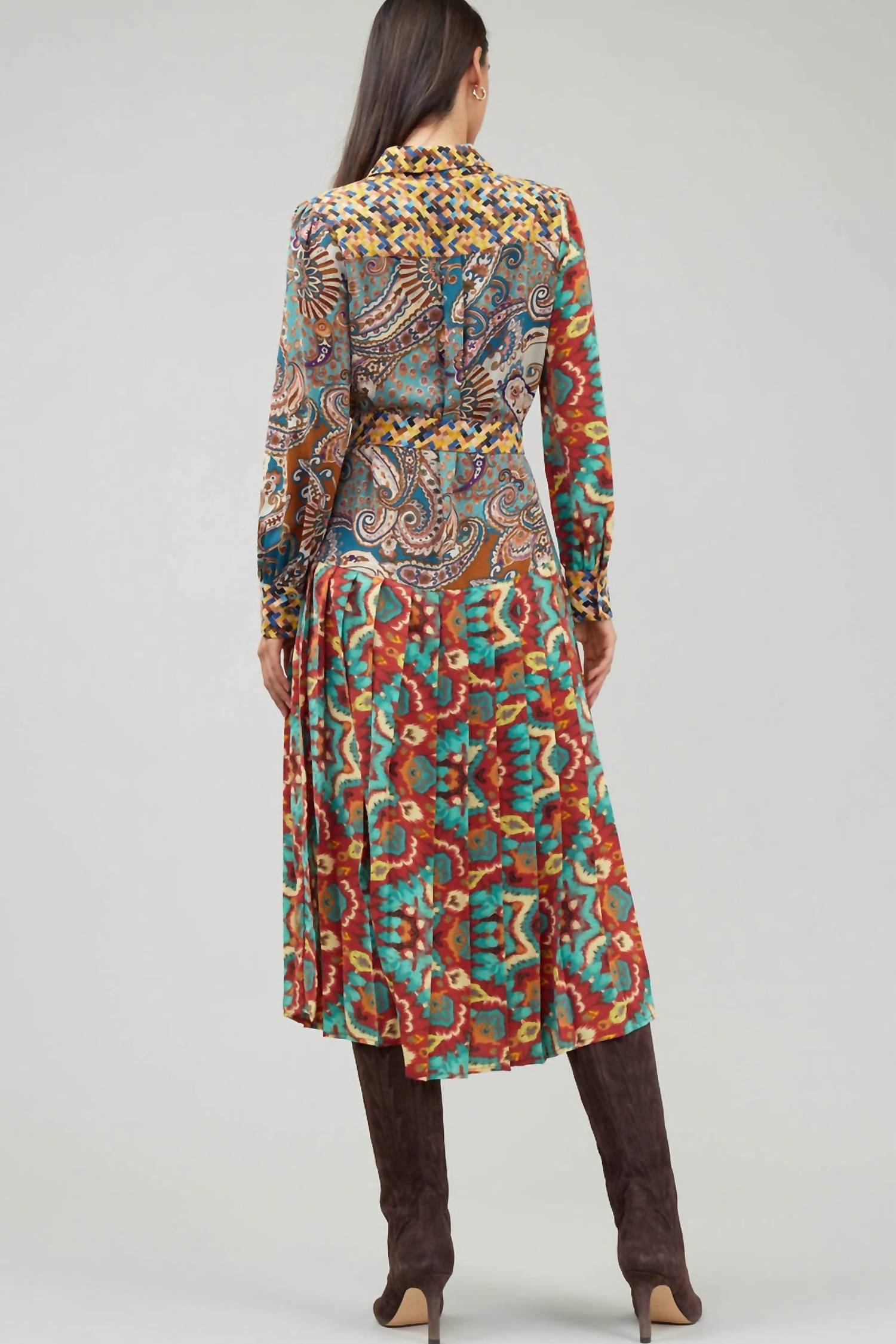 Current Air - Printed Button Down Dress