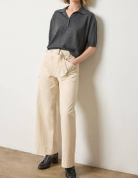 Lilla P - Drop Shoulder Polo Neck Sweater