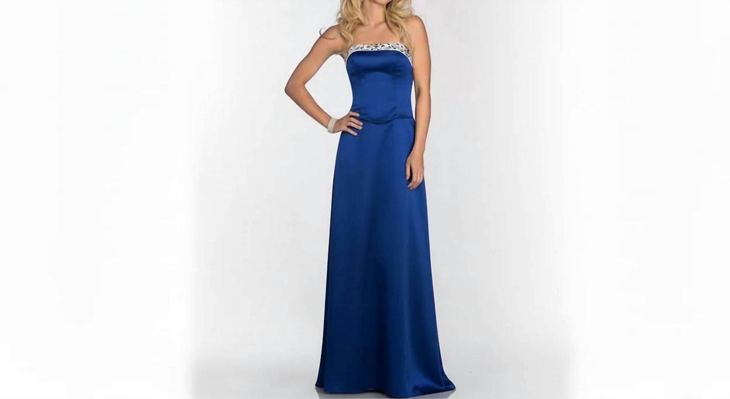 Last Dress - Gilded Simplicity Strapless Prom Gown