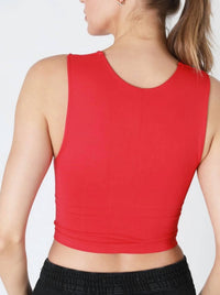 Nikibiki - Clean Line Square Neck Crop Top Tank
