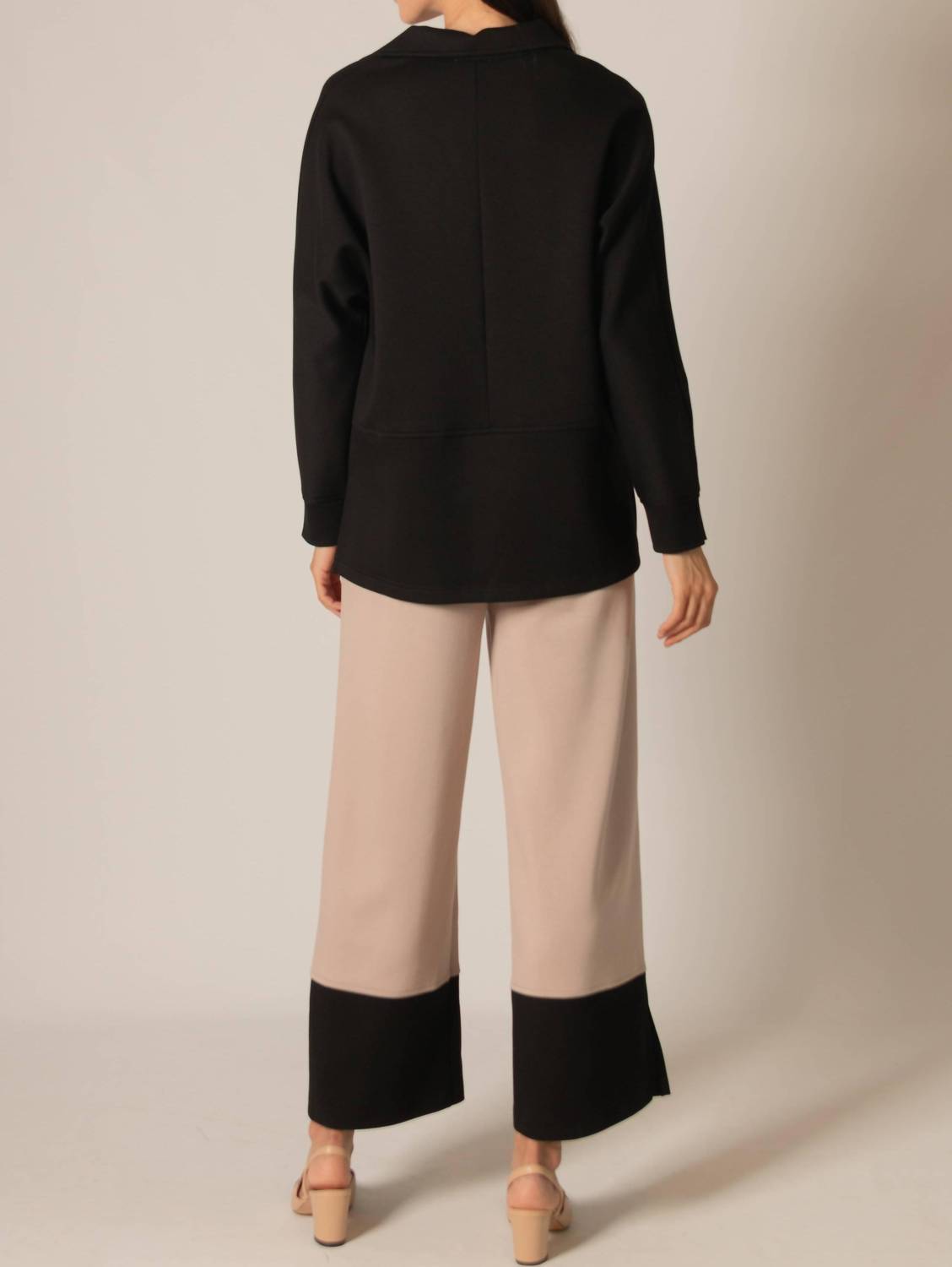 P.Cill - Modal Collared Long Sleeve Top