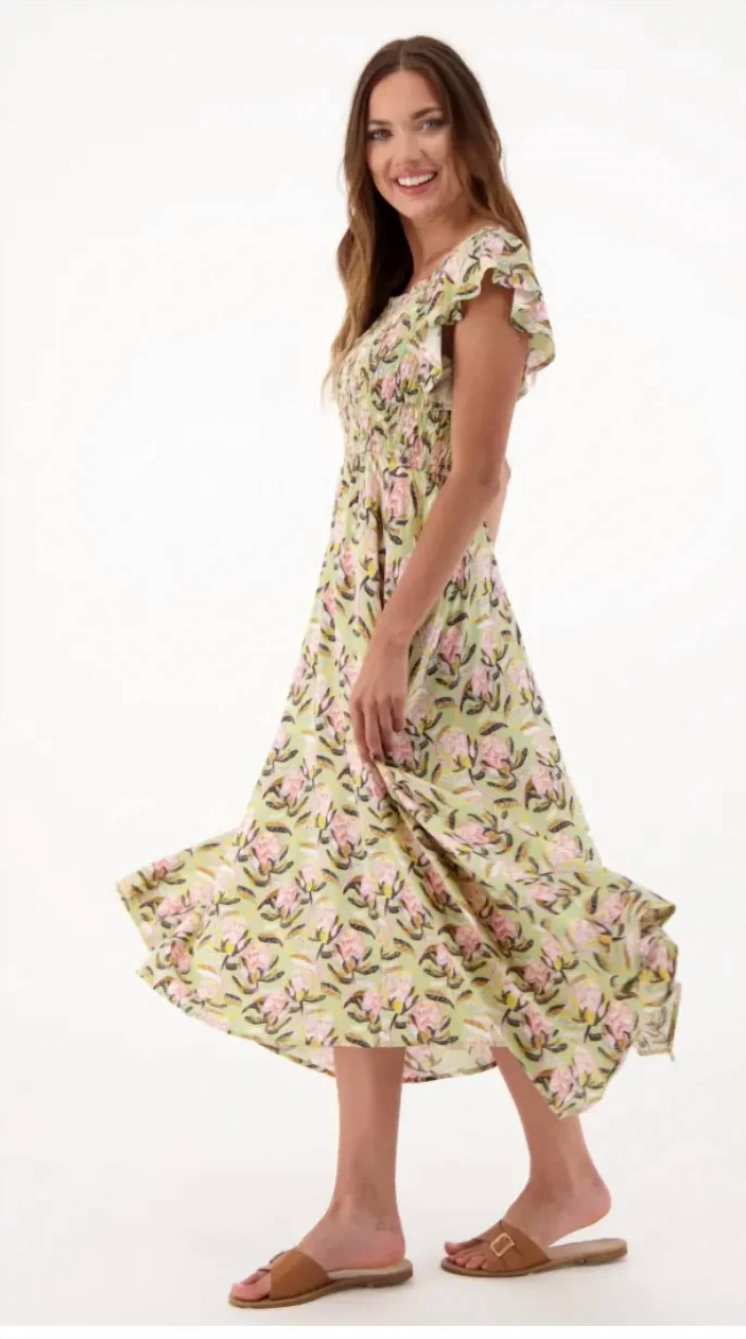 Gabby Isabella - Garden Valley Guac Dress