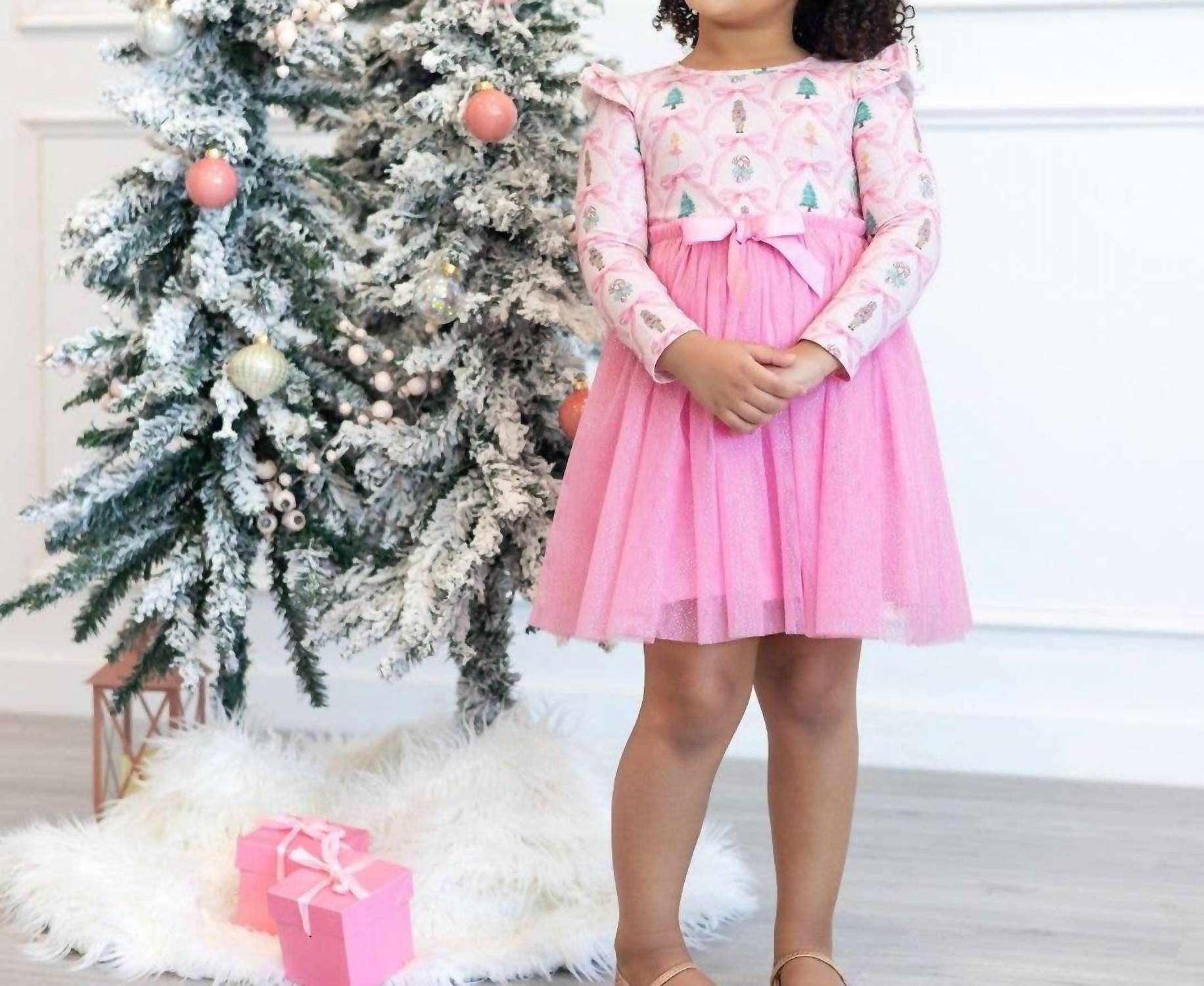 Sweet Wink - Nutcracker Trellis Long Sleeve Tutu Dress