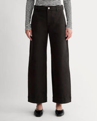 Everlane Utility High Rise Wide Leg Pants in black - women's pants