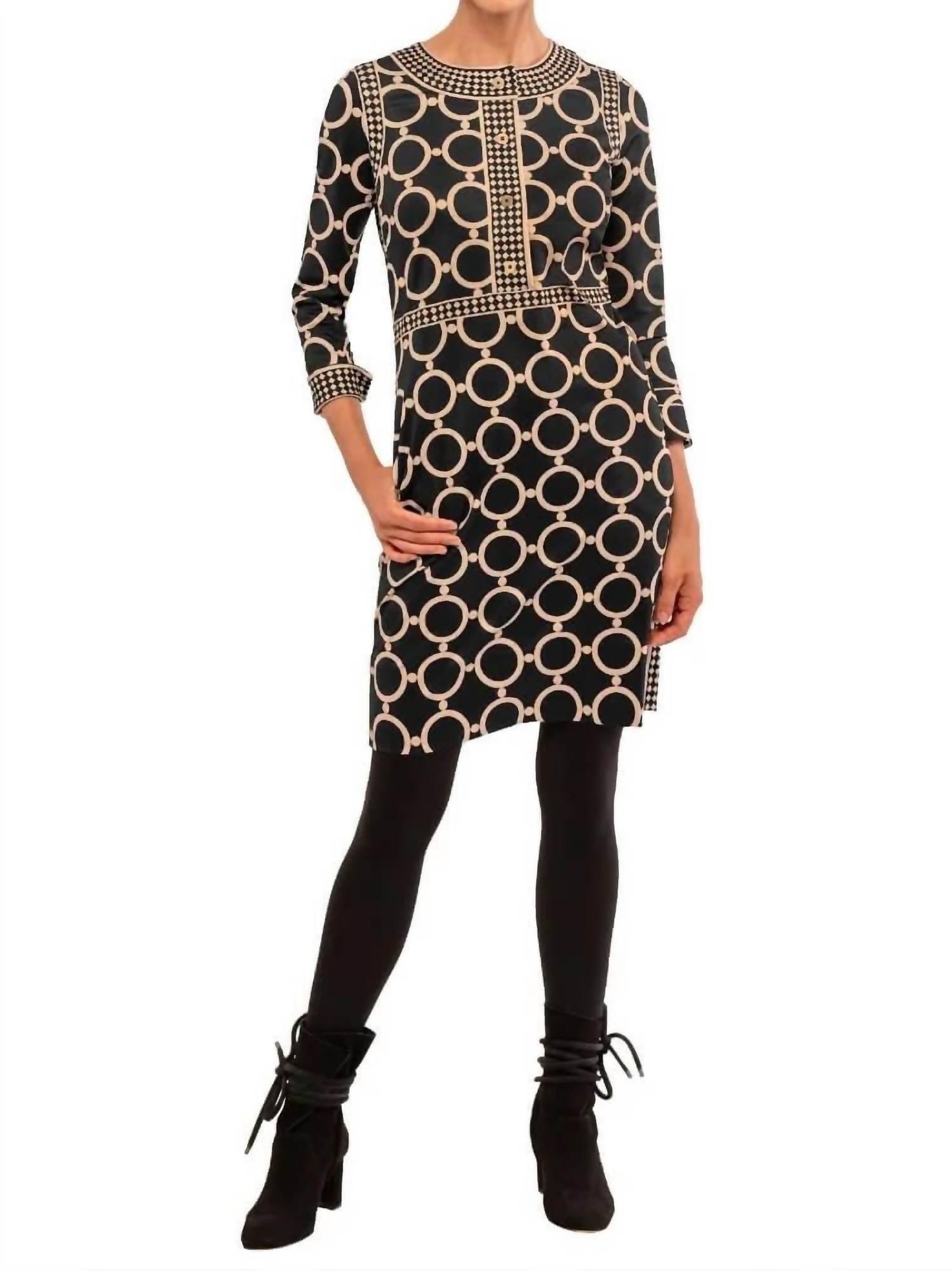 Gretchen Scott - Dip & Dot Trimmed Up Dress