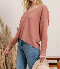 Blu Pepper - Light Weight Back Button Sweater