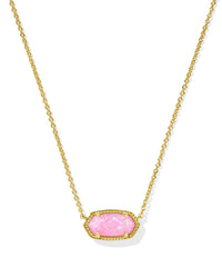 Kendra Scott Women's Elisa Short Pendant Necklace in carnation lab grown opal - women's jewelry