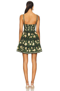 Agua By Agua Bendita - Granadilla Orquídea Floral Stretch-cotton Mini Dress