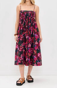 Ulla Johnson Lucille Floral Midi Dress in hibiscus - women's dress - view 6