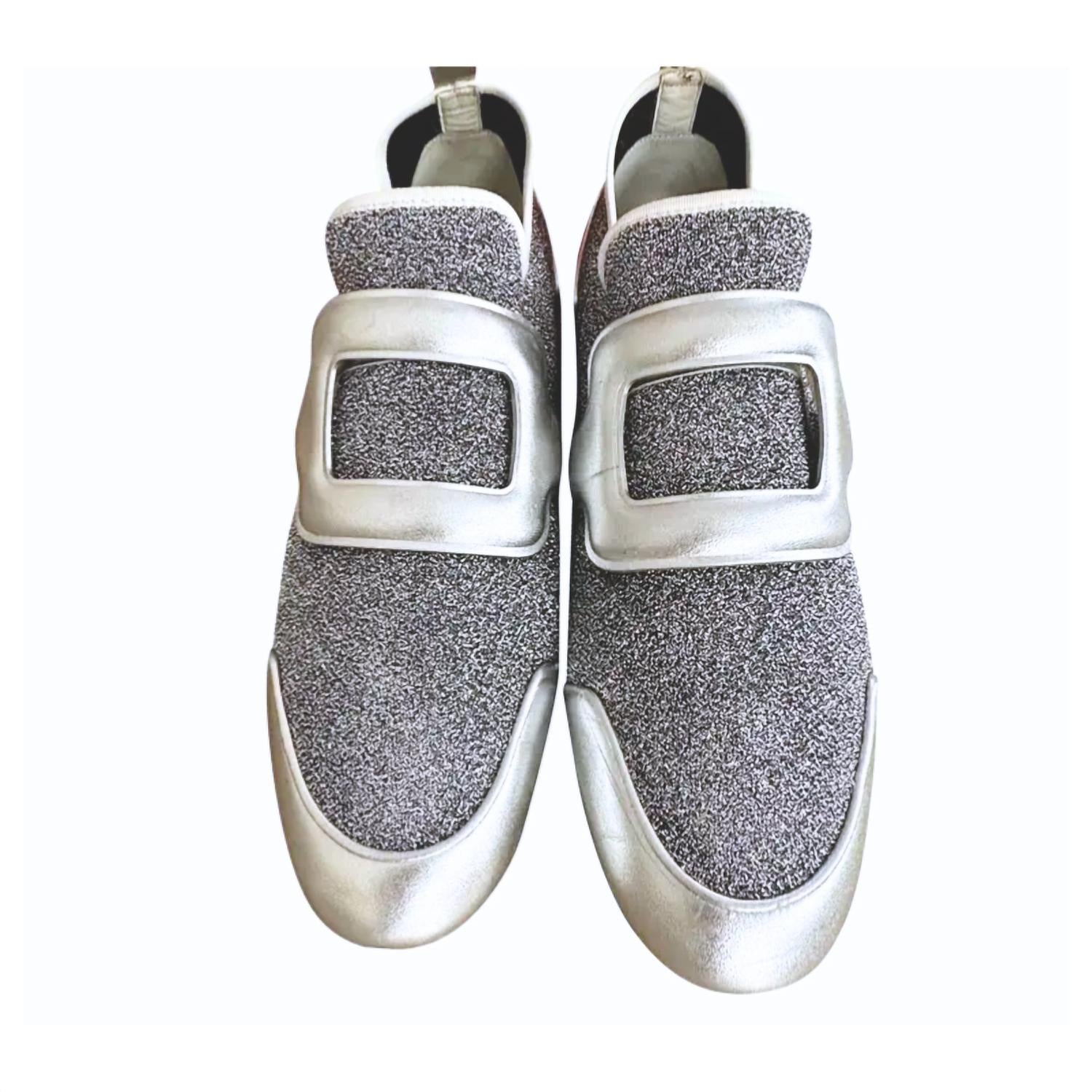 Roger Vivier - Women's Metallic Leather Slip-on Sneaker