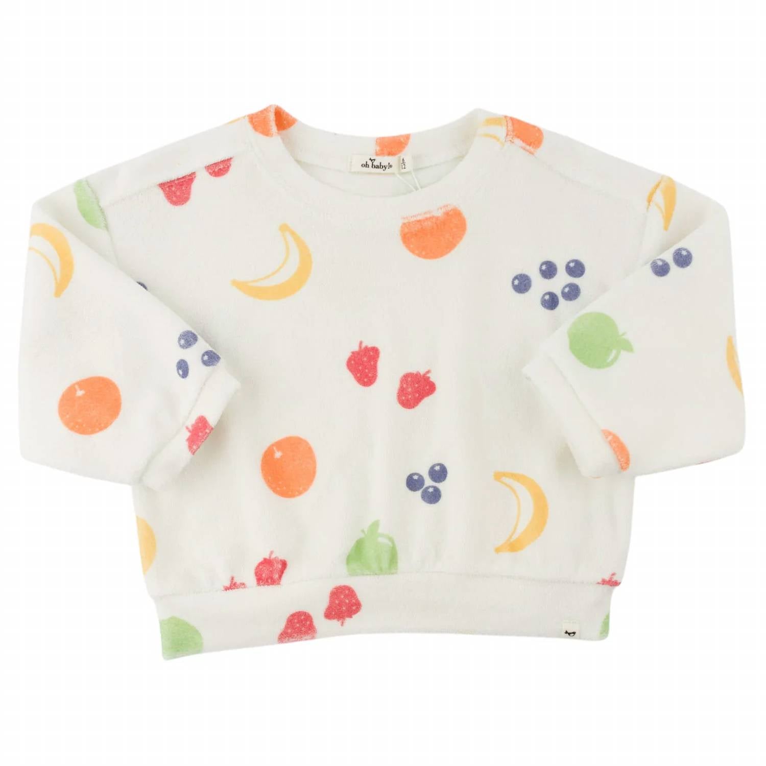Oh Baby! - Kids Snack Time Fruits Charlie Sweatshirt