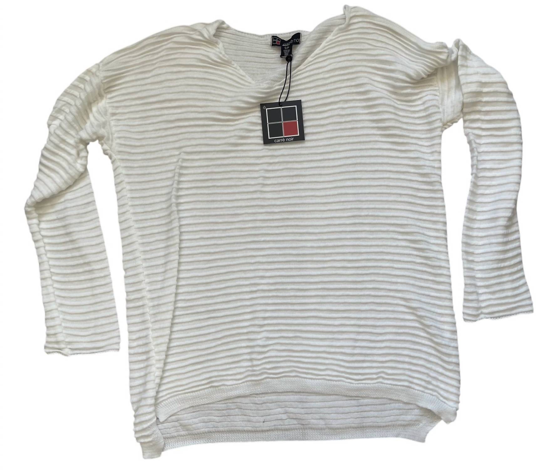 Carré Noir - Women's Rib Long Sleeve Sweater