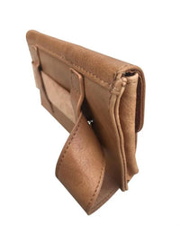 Roma Leathers Women's Sling Bag Fanny Pack in natural brown - women's bag - view 4