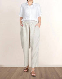 Fabulous By Pc Crafts - Gia Linen Pant - beige - clothing - linen