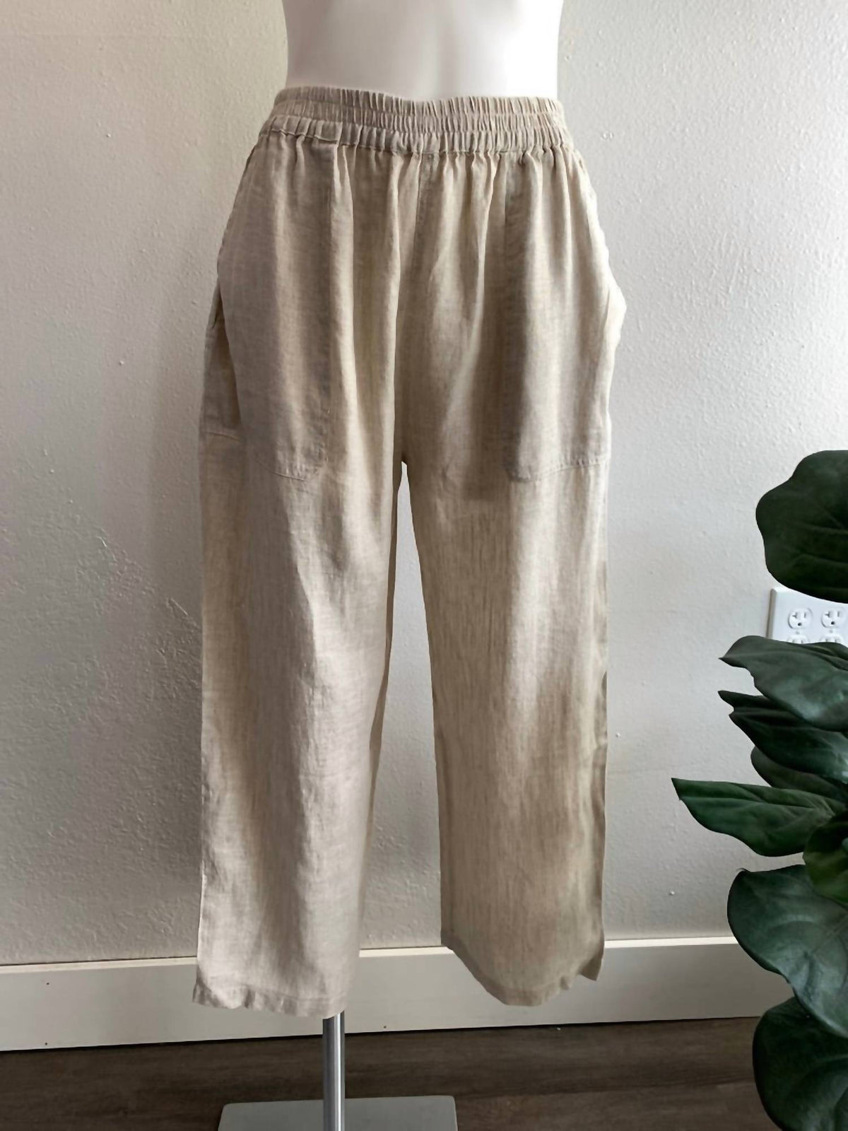 Fabulous By Pc Crafts - Gia Linen Pant - beige - clothing - linen