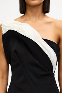 ACLER Droxford Maxi Dress in black ivory - women's dress - alternate view