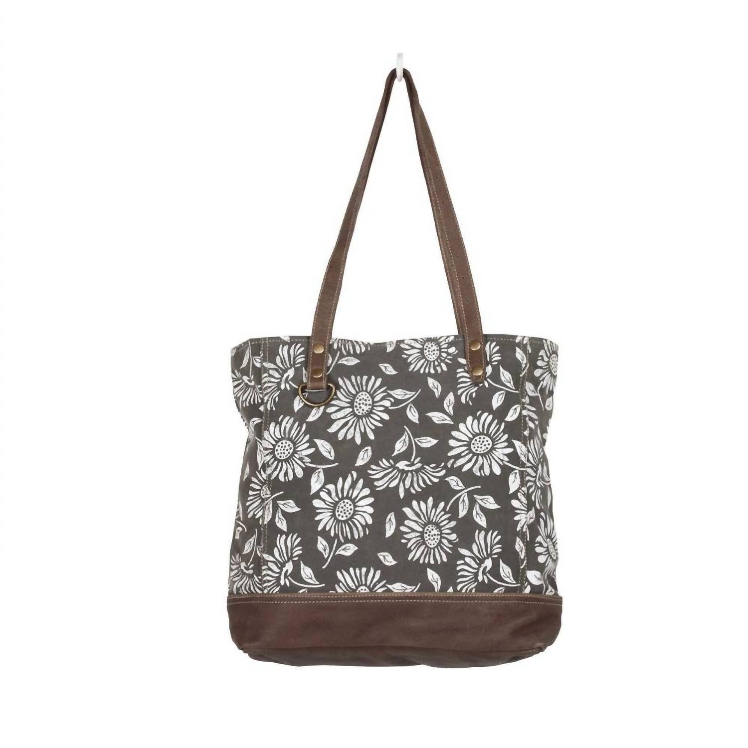 Myra Bag - Women's Canvas and Leather Tote Bag