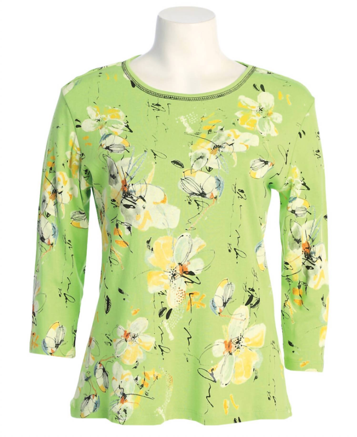 Jess & Jane - Women's Bora Bora Printed Cotton Top - Plus
