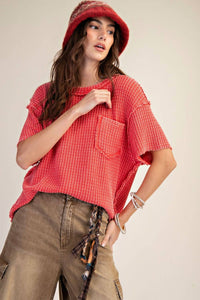Easel - Mineral Washed Waffle Top
