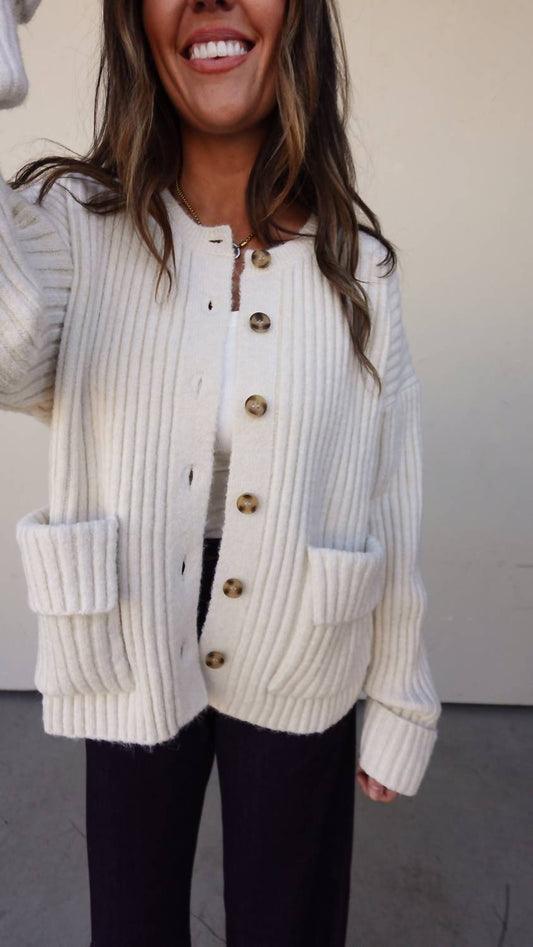Sunday Edition - Ribbed Knit Chunky Cardigan