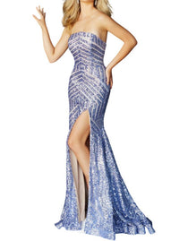 Jovani - Sequin Strapless Gown