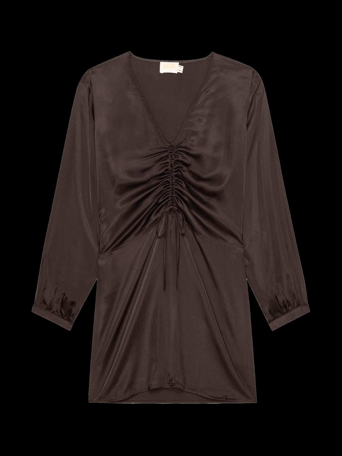 Nation Ltd - Shirred Silk Dress