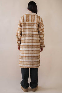 VERY J Plaid Shacket Jacket in cream - women's jacket - alternate view