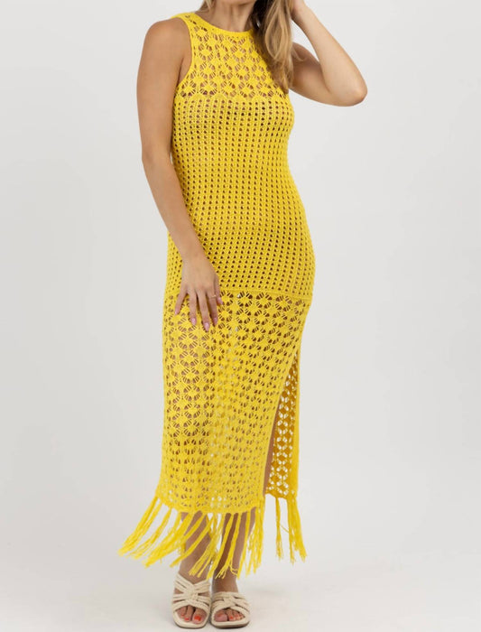 CROCHET FRINGE MAXI COVERUP