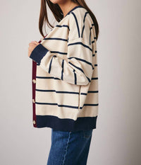 Sunday Edition - Color Block Button Down Sweater