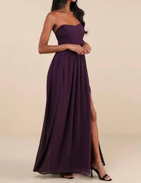 Lulus - Luxe Favorite Strapless Ruched Maxi Dress