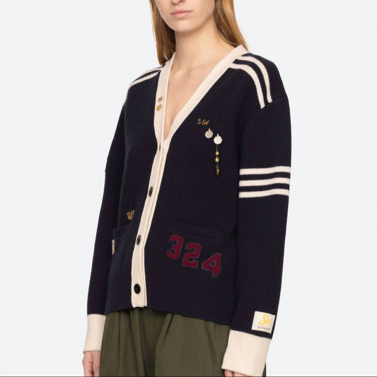 Sea - Arther Varsity Cardigan