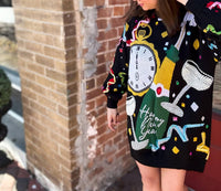Queen Of Sparkles - Oversized Champagne Sweater Dress