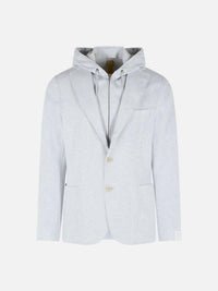Eleventy - Men's Cotton Blend Sport Coat with Removable Hoodie Insert