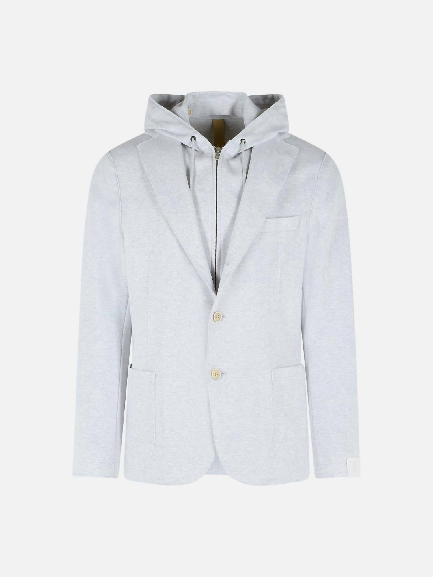 Eleventy - Men's Cotton Blend Sport Coat with Removable Hoodie Insert